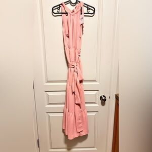 Pink maxi halter dress